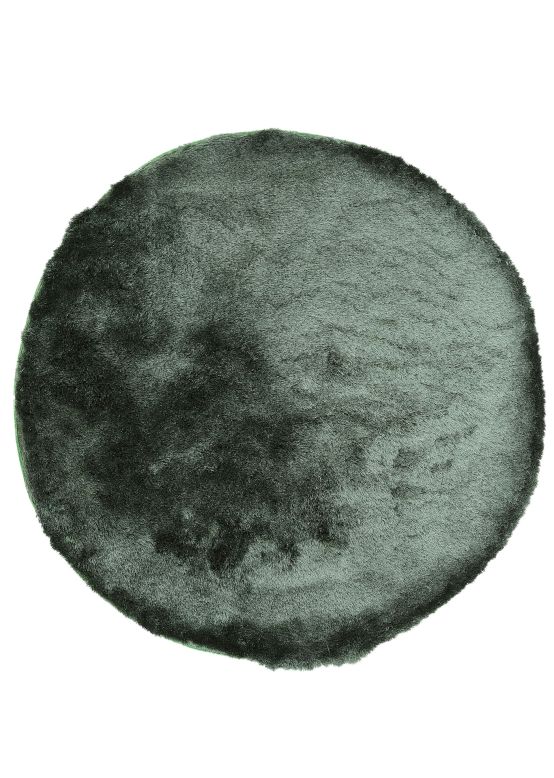 Hoogpolig Vloerkleed Breeze rond Groen