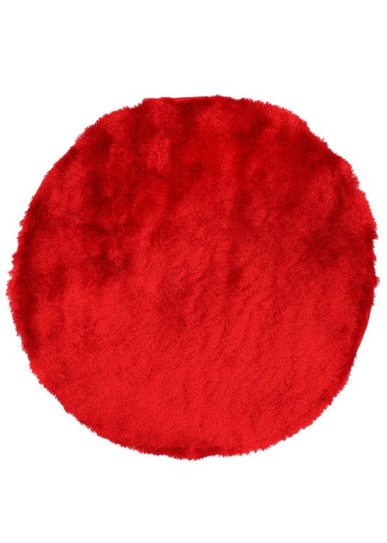 Hoogpolig Vloerkleed Breeze rond Rood