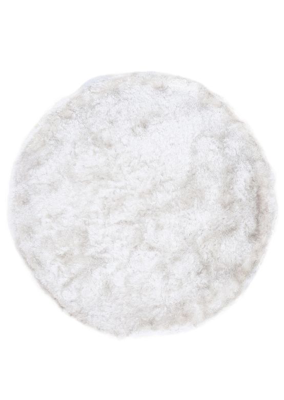 Hoogpolig Vloerkleed Breeze rond Wit