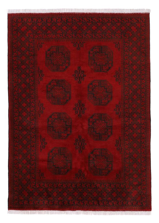 Vloerkleed Afghan Akhche Rood