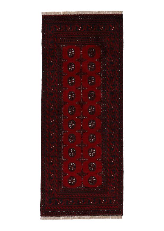 Vloerkleed Afghan Akhche Loper Rood