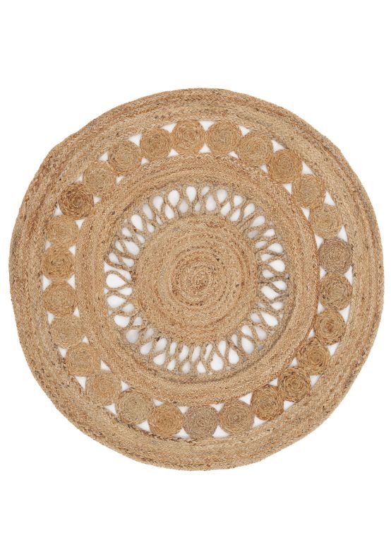 Jute Vloerkleed Ella rond Beige