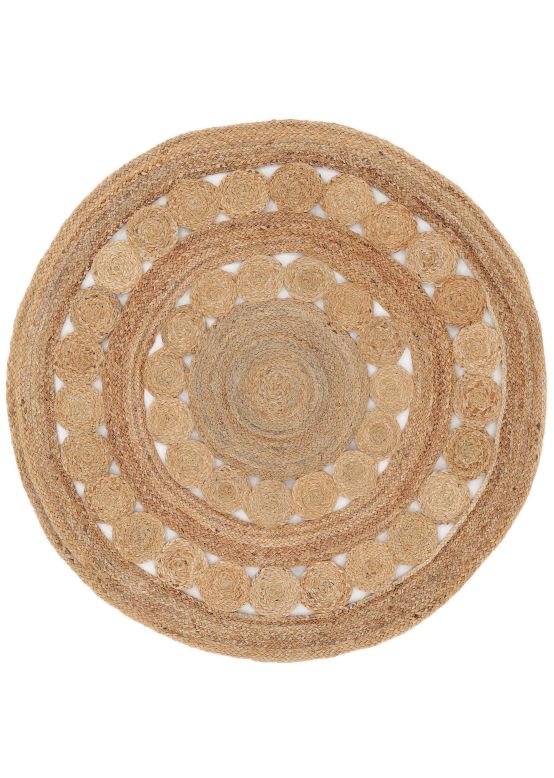 Jute Vloerkleed Dana rond Beige