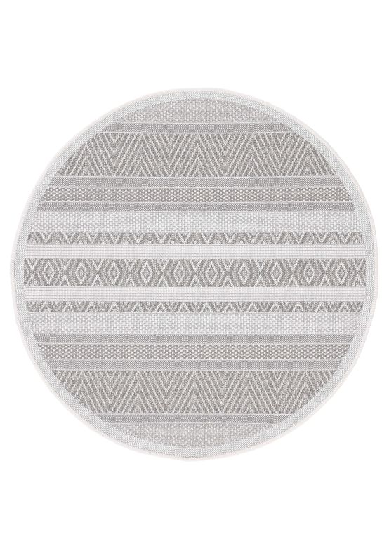 In- & Outdoor Vloerkleed Boho rond Beige