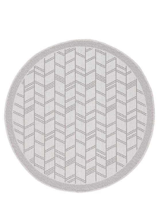 In- & Outdoor Vloerkleed Boho rond Beige