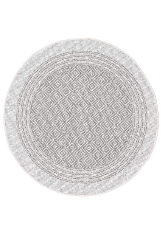 In- & Outdoor Vloerkleed Boho rond Beige