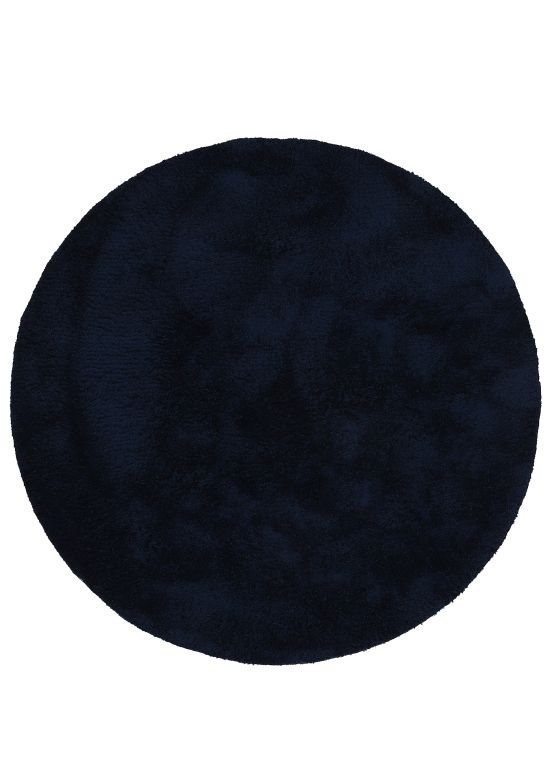 Hoogpolig Vloerkleed Breeze rond Blauw