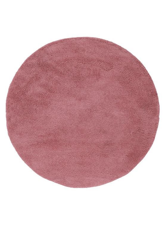 Hoogpolig Vloerkleed Breeze rond Roze