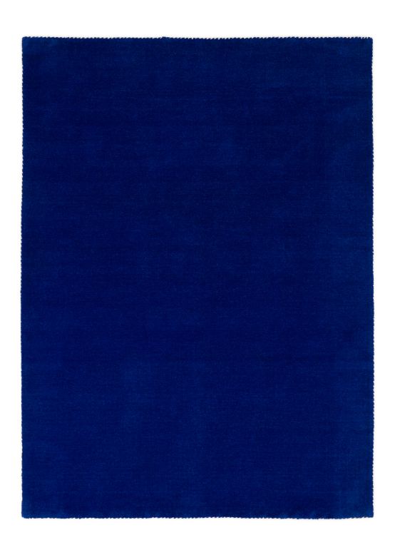 Wollen Vloerkleed Gabbeh Uni Blauw