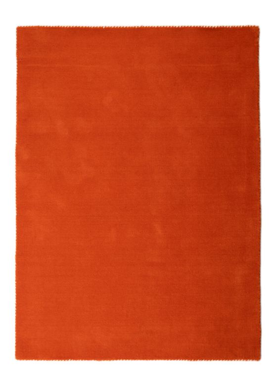 Wollen Vloerkleed Gabbeh Uni Oranje