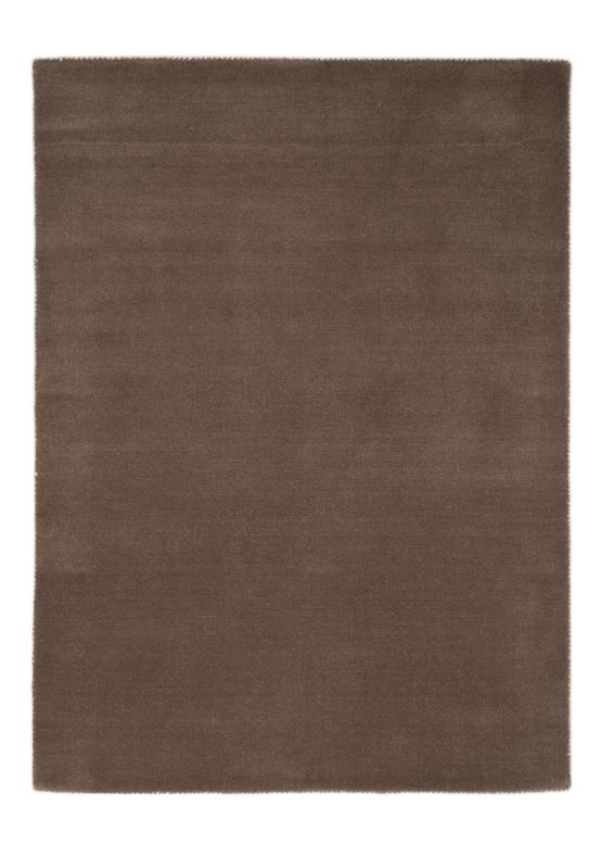 Wollen Vloerkleed Gabbeh Uni Taupe