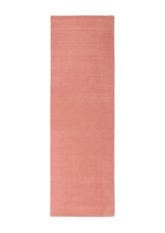 Wollen Vloerkleed Gabbeh Uni Loper Roze