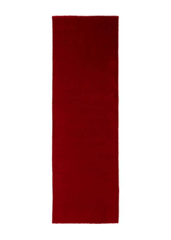 Wollen Vloerkleed Gabbeh Uni Loper Rood